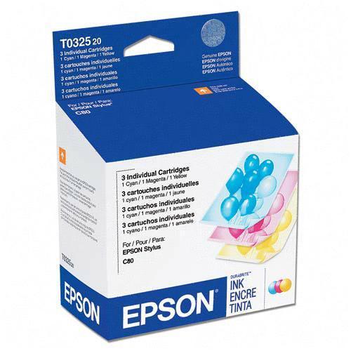 Epson T032520 Toners & Ink Cartridges Epson Original Ink Cartridge - Inkjet - 420 Pages Cyan, 420 Pages Magenta, 420 Pages Yellow - Cyan,  010343838468