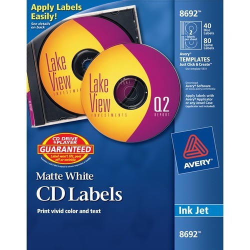 Avery Dennison 08692 Labels Cd Labels AVE8692 067933086921