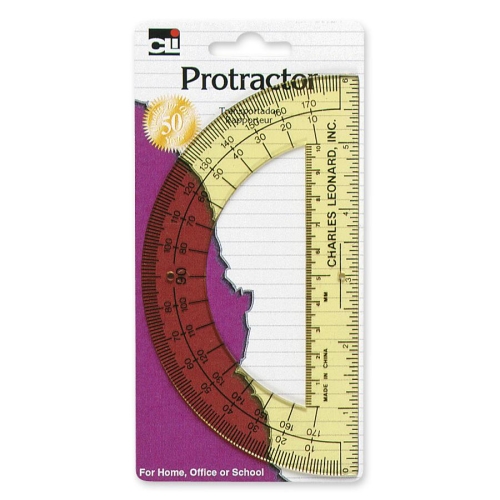Charles Leonard 77106 Geometry Products 6" Open Center Protractor LEO77106 194629044900