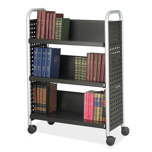 Safco 5336BL Carts & Dollies Scoot Single Sided Book Cart SAF5336BL 073555533620