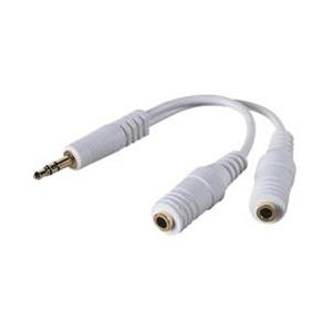 Belkin F8V234-WHT Cables Belkin Speaker And Headphone Splitter - Mini-phone Male, Mini-phone Female - 6" - White (f8v234-wht) F8v234wht 818239330627