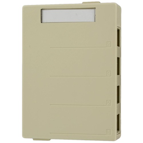 Leviton 41089-4IP Faceplates & Mounting Boxes Leviton Quickport 4 Socket Surface Mounting Box - 4 X Socket(s) - Ivory (41089-4ip) 410894ip 078477869062