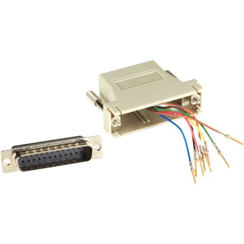 Black Box FA4525M-GY Connector Adapters Black Box Modular Adapter Kit - Db25 Male To Rj45 Female, Gray - 1 X 25-pin Db-25 Male - 1 X Rj-45 N Fa4525mgy 093007665211