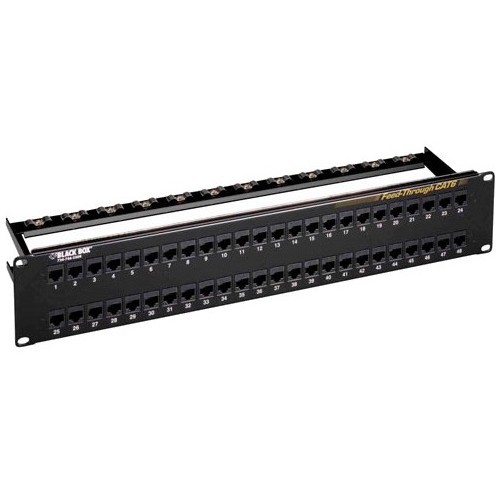 Black Box JPM820A Patch Panels Cat6 Feed-through Patch Panel - 2u, Unshielded, 48-port (jpm820a) 700736520208