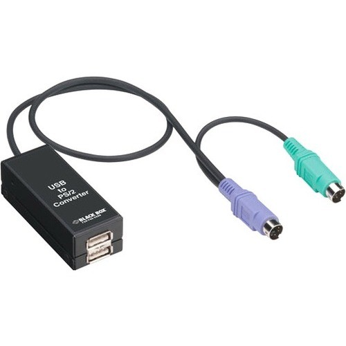 Black Box KVUSB Cables Black Box Kvusb Usb To Ps/2 Flashable Cable Adapter - Female Usb - Mini-din (ps/2) Male Keyboard/mou 822088066750