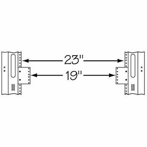 Middle Atlantic 23-19-2 Rack Equipment Middle Atlantic Rack Rail Reducer Series 2ru Rack Rail Reducer - 23 To 19in Width - 19" Rack Width - 23192 656747041648