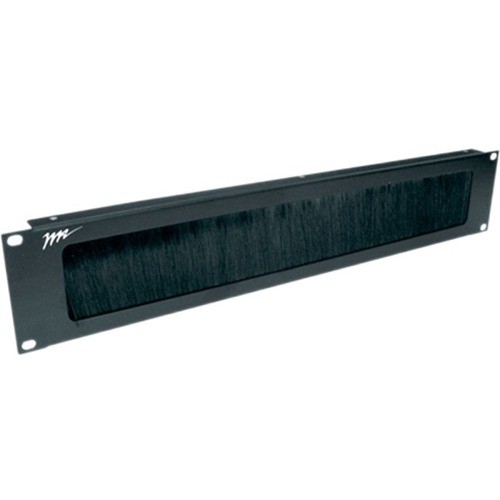 Middle Atlantic BR2 Cable Management Middle Atlantic Br 2ru Brush Grommet Cable Pass-through Panel - Grommet - Black Powder Coat - 2u Rac 656747064753