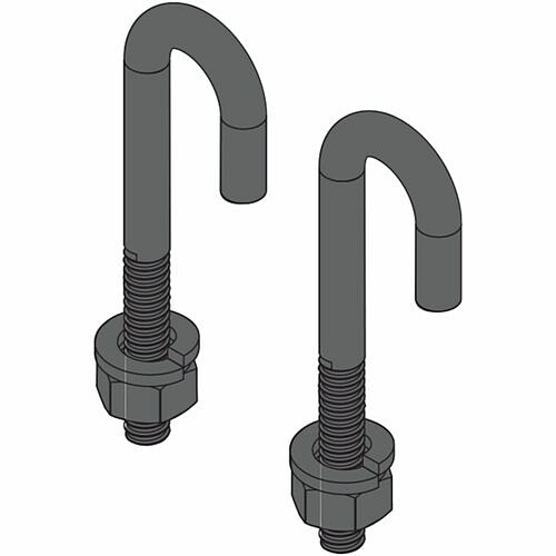 Middle Atlantic CLH-JBOLT Fasteners Middle Atlantic Cable Ladder J-bolt With Nuts - 5/16 Inch - J-bolt - Steel - Black - 1 Pair (clh-jbo Clhjbolt 656747046278