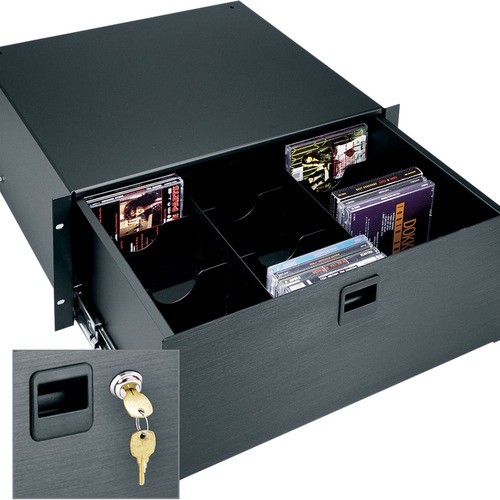 Middle Atlantic D4LK Rack Equipment Middle Atlantic 4ru Rack Drawer - Locking Rack Drawer - 4u Rack Height - Black (d4lk) 656747055720