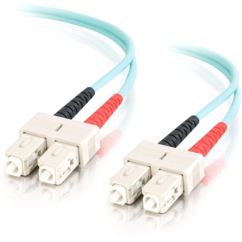 C2g 36513 Cables C2g-5m Sc-sc 10gb 50/125 Om3 Duplex Multimode Pvc Fiber Optic Cable (lszh) - Aqua - Fiber Optic For  757120365136