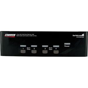 Startech SV431DDVDUA KVM Switchboxes 4-port Dvi And Vga, Usb Kvm Switch With Audio And Usb 2.0 Hub 065030835701