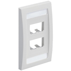 Panduit CFPE4IWY Faceplates & Mounting Boxes Panduit Mini-com 4 Sockets Single Gang Faceplate - 4 X Total Number Of Socket(s) - 1-gang - Off Whit 818242041947