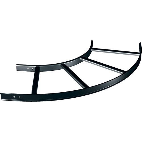 Middle Atlantic CLB-90HB Cable Management Middle Atlantic Cable Ladder Horizontal Bend - 12in Width - Cable Ladder - Black - 12" Panel Width - Clb90hb 656747036989