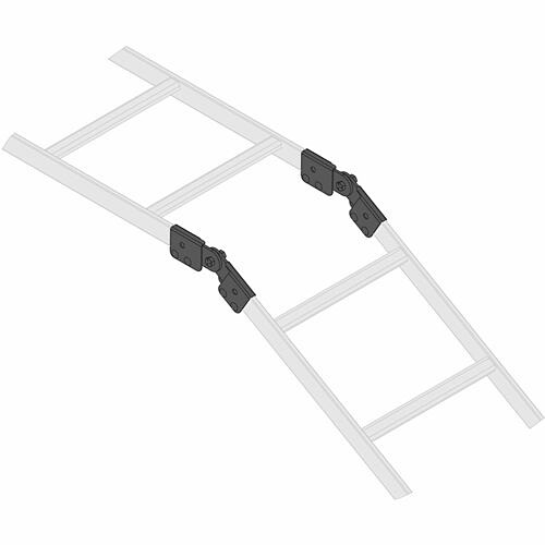 Middle Atlantic CLH-ADJT Cable Management Middle Atlantic Clh-adjt Adjustable Ladder End Splice Hardware - Angle Fitting - Black - 2 Pack Clhadjt 656747037030
