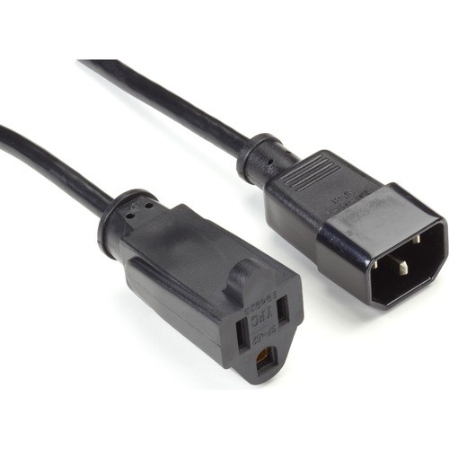 Black Box EPXR15 Power Cords Black Box Standard Power Cord - For Computer, Monitor - 125 V Ac / 10 A - Black - 1 Ft Cord Length - 822088067733