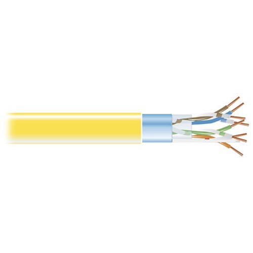Black Box EVNSL0504A-1000 Cables Cat5e 350-mhz Solid Ethernet Bulk Cable - Shielded (f/utp), Cmr Pvc, Yellow, 100 (evnsl0504a-1000) Evnsl0504a1000 093007426218