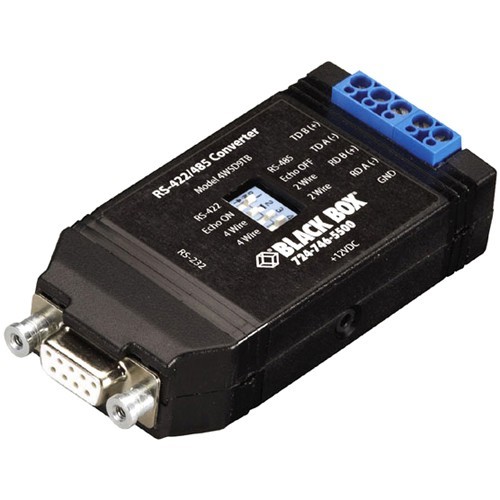 Black Box IC820A Transceivers/Media Converters Black Box Async Rs232 To Rs422/485 Interface Converter - Db9 To Terminal Block - 1 X Db-9 Rs-232 , 1 013269126909