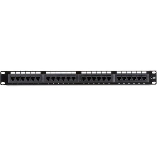 Black Box JPM5E24A Patch Panels Black Box Cat5e Patch Panel, Punchdown - 1u, Unshielded, 24-port - 24 X Rj-45, 110 - 24 Port(s) - 24 818275167089