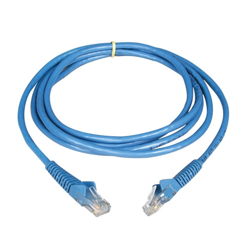 Eaton N201-100-BL Cables Eaton Tripp Lite Series Cat6 Gigabit Snagless Molded (utp) Ethernet Cable (rj45 M/m), Poe, Blue, 100 N201100bl 637315411810