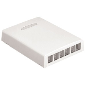Panduit NK6BXWH-AY Faceplates & Mounting Boxes Panduit Netkey 6 Sockets Surface Mounting Box - 6 X Socket(s) - White (nk6bxwh-ay) Nk6bxwhay 074983176250