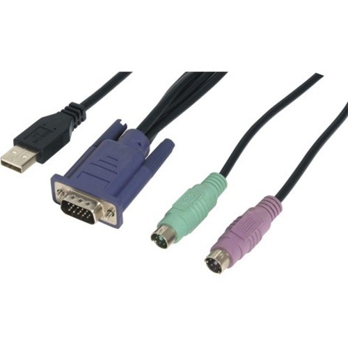 Middle Atlantic PS2/USB-4C Cables Middle Atlantic Ps2/usb-4c Rackmount Monitor/keyboard Cable Adapter - Video Cable - First End: Usb - Ps2usb4c 656747103902