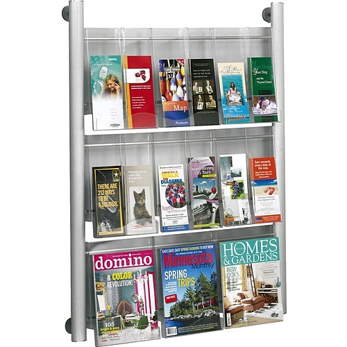 Safco 4134SL Racks & Organizers Safco Luxe 9 Pocket Magazine Wall Rack - 9 X Magazine, 18 - 9 Pocket(s) - 9 Compartment(s) - 9 Divid SAF4134SL 630595104991