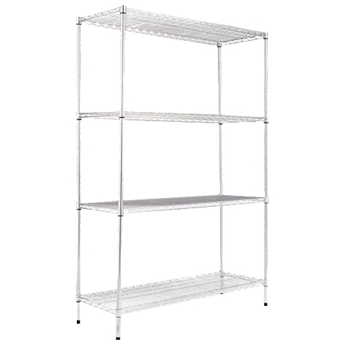 Alera SW504818SR Racks & Organizers Wire Shelving Starter Kit, 4 Shelves, 48w X 18d ALESW504818SR 042167923310