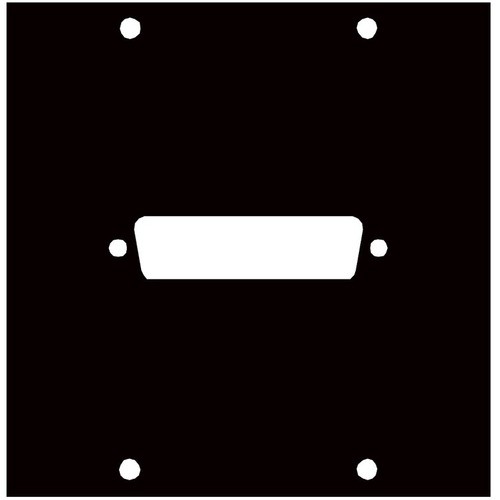 Middle Atlantic 1DB25 Panels Middle Atlantic Ucp Module Withoutne Db25 Punchout - Aluminum - Brushed Black - 1 - 3.5" Height X 3. 656747000164