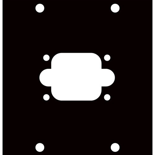 Middle Atlantic 1G1 Panels Middle Atlantic Ucp Module With G1 Punchout - Brushed Black - 3.5" Height X 3.4" Width X 0.1" Depth  656747000263