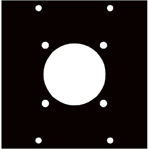 Middle Atlantic 1W2 Faceplates & Mounting Boxes Middle Atlantic Faceplate Insert - Brushed Black, Anodized Black - Aluminum (1w2) 656747000324