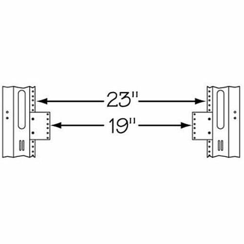 Middle Atlantic 23-19-4 Rack Equipment Middle Atlantic Rack Rail Reducer - 4u Rack Height - Black Powder Coat (23-19-4) 23194 656747041662