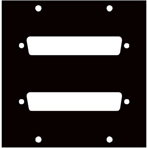 Middle Atlantic 2DB37 Faceplates & Mounting Boxes Middle Atlantic 2db37 Faceplate - Black Anodized - Aluminum 656747000423