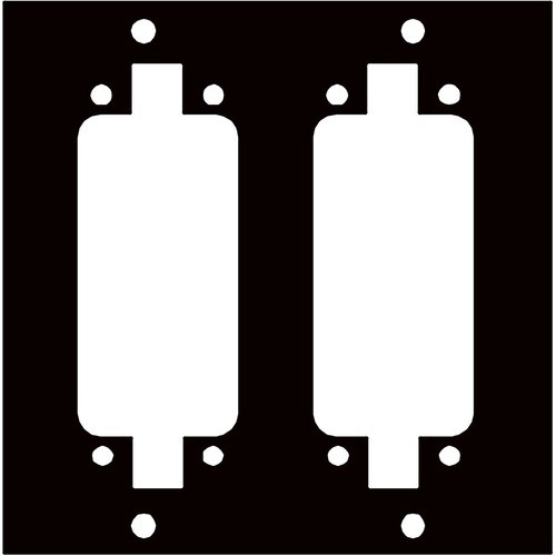 Middle Atlantic 2DL96 Faceplates & Mounting Boxes Middle Atlantic Faceplate Insert - Brushed Black, Anodized Black - Aluminum (2dl96) 656747000461