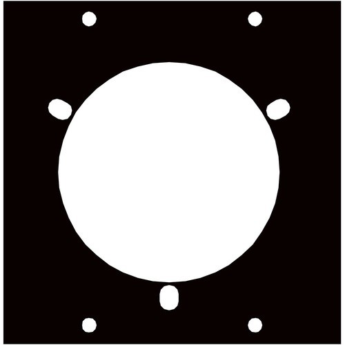 Middle Atlantic TW3B Faceplates & Mounting Boxes Middle Atlantic Faceplate Insert - Anodized Black, Brushed Black - Aluminum - 1 (tw3b) 656747022586