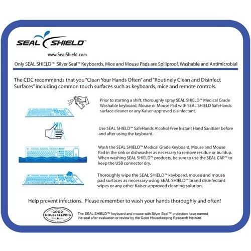 Seal Shield SSMP10VSH Wrist/Mouse Pads Seal Shield Seal Pad - Mouse Pad - 6" X 7" Dimension - Silver - 10 Pack (ssmp10vsh) 818243081317