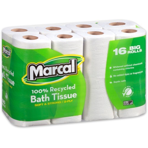 Marcal 16466 Tissues & Napkins 100 Percent  Recycled Soft/strong Bath Tissue MRC16466 400207203837