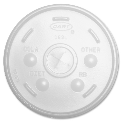 Dart 16SL Wastebaskets Lids Hot / Cold Foam Cup Lid DCC16SL 778888871639