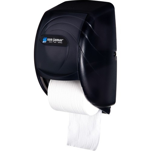 San Jamar R3590TBK Tissue & Napkin Dispensers Duett Standard Bath Tissue Dispenser SJMR3590TBK 818243185749