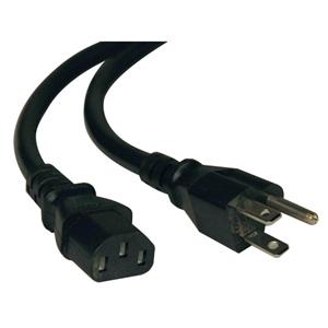 Eaton P006-003 Power Cords Eaton Tripp Lite Series Desktop Computer Ac Power Cable, Nema 5-15p To C13 - 10a, 125v, 18 Awg, 3 Ft P006003 373321564330