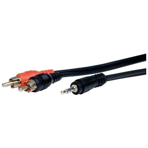 Comprehensive Cable MPS-2PP-6ST Cables Standard Series 3.5mm Stereo Mini Plug To 2 Rca Plugs Audio Cable 6ft Mps2pp6st 804067422283