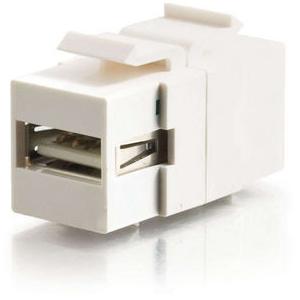 C2g 28751 Connector Adapters C2g Snap-in Usb A/b Female Keystone Insert Module - White - 1 X Type A Usb Female - 1 X Type B Usb F 757120287513