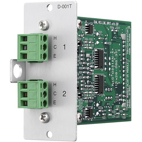 Toa D-001T Miscellaneous Devices Toa D-001t Dual Mic/line Input Module With Dsp - 3.1" Height X 1.4" Width X 3.6" Depth - Aluminum D001t 