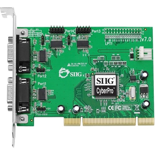 Siig JJ-P45012-S7 Serial/Parallel Adapters Siig Cyberserial Jj-p45012-s7 4-port Pci Serial Adapter - 4 X 9-pin Db-9 Rs-232 Serial Pci Jjp45012s7 662774008776