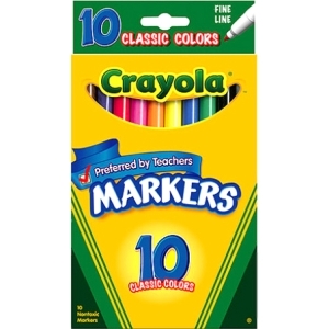 Crayola 587726 Pens/Markers/Highlighters Original Fine Line Markers - 10ct Classic CYO587726 656729994153