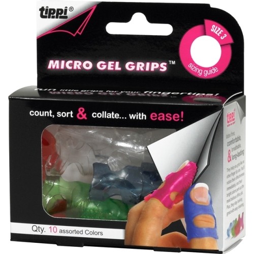 Lee Products Company 61030 Rubber Finger Tips Tippi Micro-gel Fingertip Grip LEE61030 084417610304