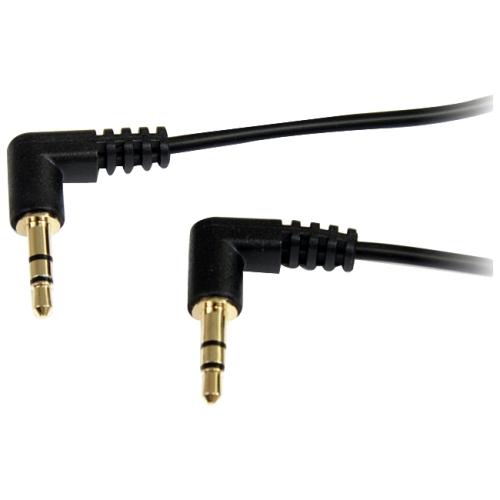 Startech MU3MMS2RA Cables 3 Ft Slim 3.5mm Right Angle Stereo Audio Cable - M/m 065030841269