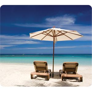 Fellowes 5909501 Wrist/Mouse Pads Fellowes Recycled Mouse Pad - Beach Chairs - 8" X 9" X 0.06" Dimension - Multicolor - Rubber - Skid  043859578443
