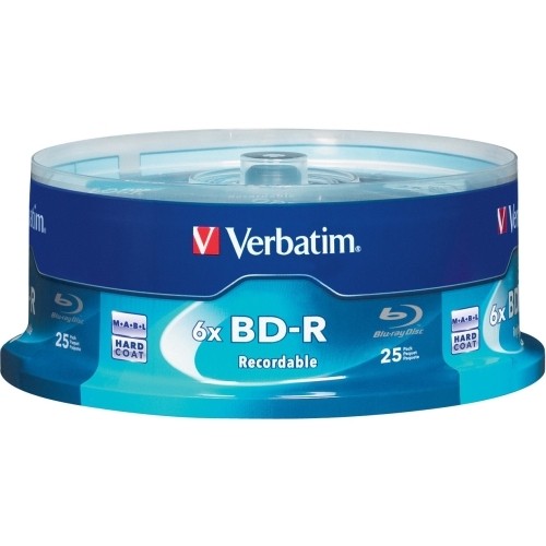 Verbatim 97457 DVD/CD Media Bd-r 25gb 16x With Branded Surface - 25pk Spindle 053786098211