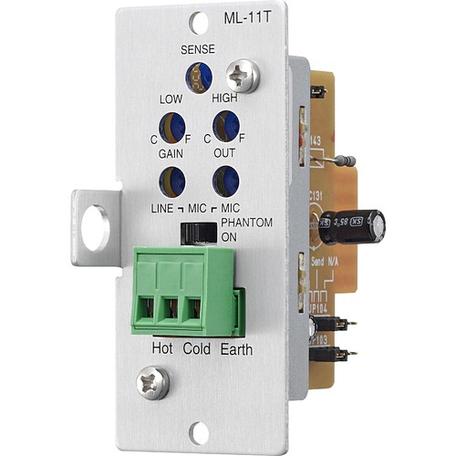 Toa ML-11T Miscellaneous Devices Switchable Mic/line Input Module, Balanced, Mute Send Receive, Lo/hi Cut (ml-11t) Ml11t 