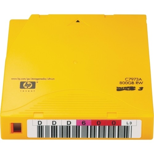 Hp C7973AK Tape Media Hpe Lto Ultrium 3 Data Cartridge With Custom Labeling - Lto-3 - Labeled - 400 Gb (native) / 800 Gb ( 885631787960